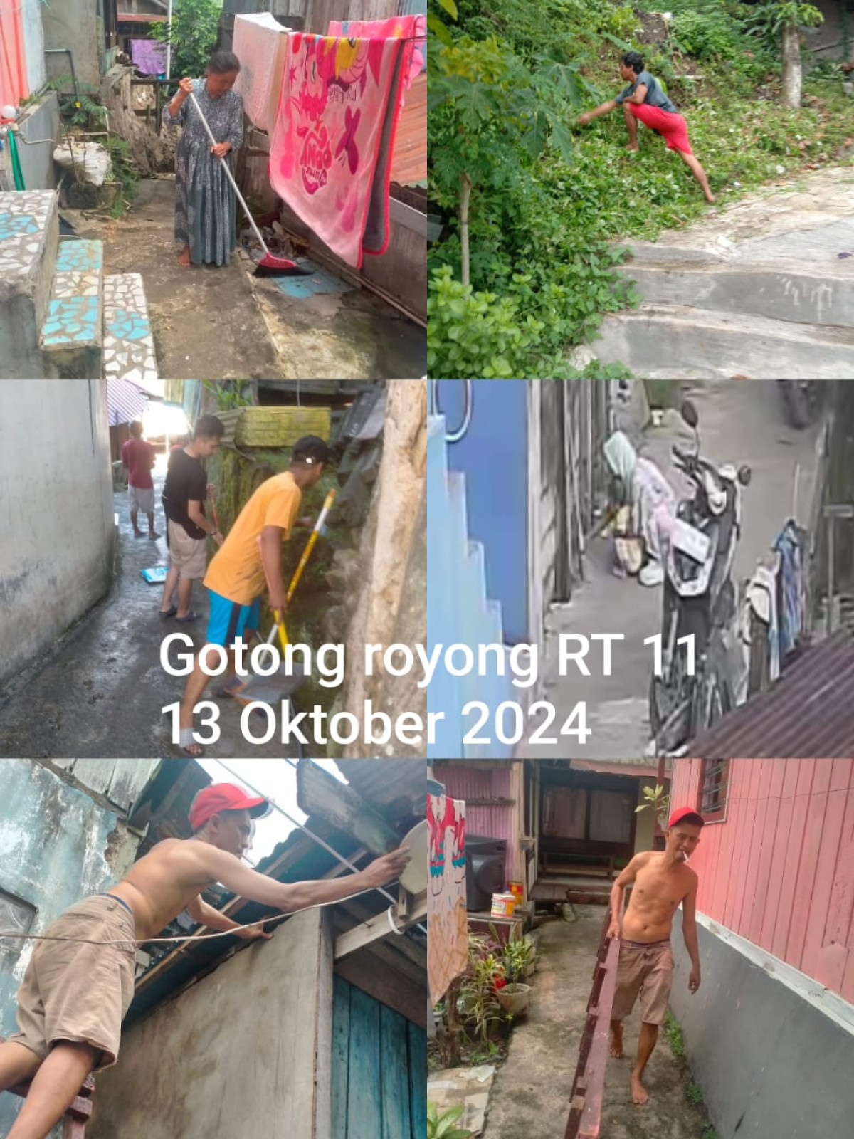 Gotong royong sekitar lingkungan RT 11