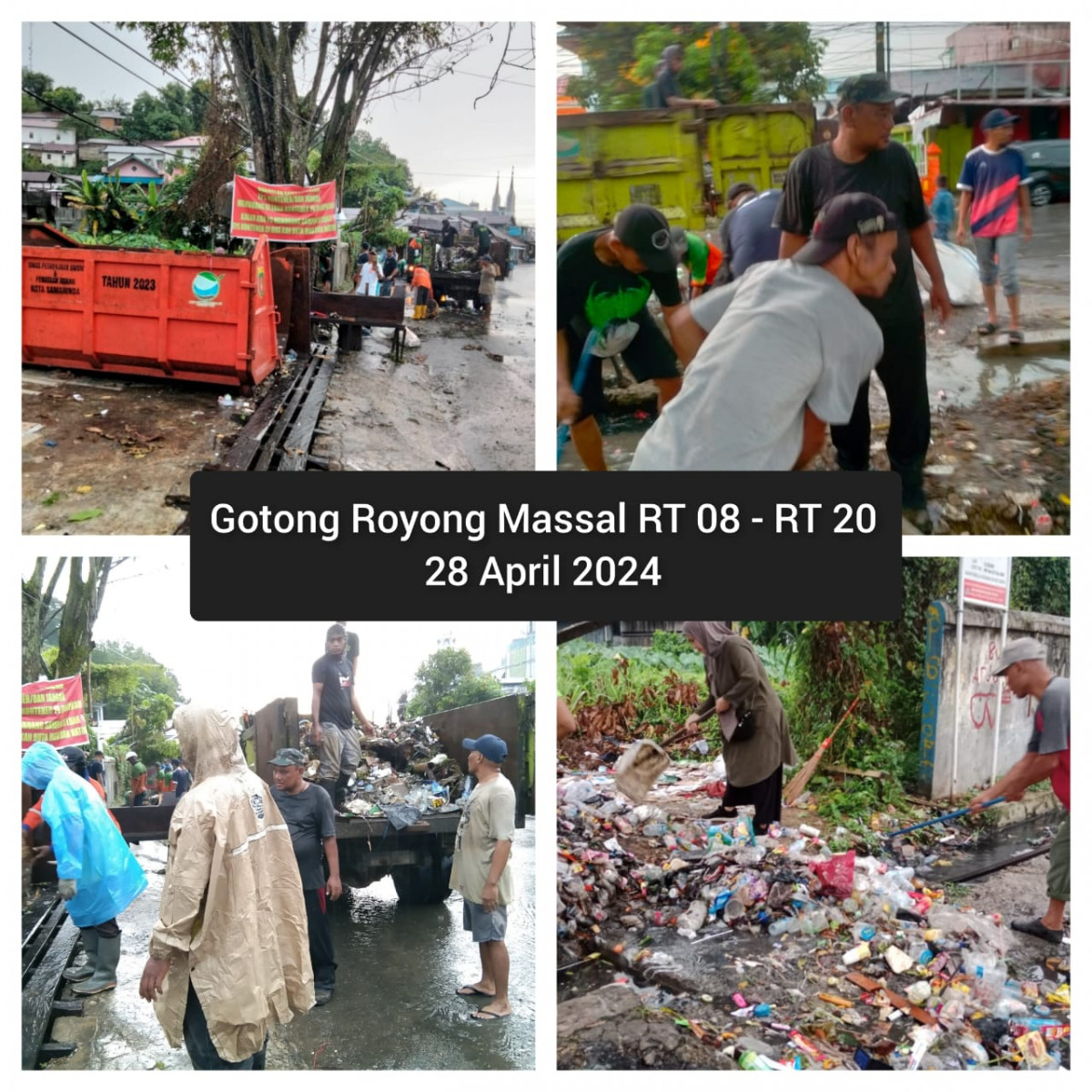 Gotong Royong Massal RT 08-20 (RT 10) Bulan April 2024
