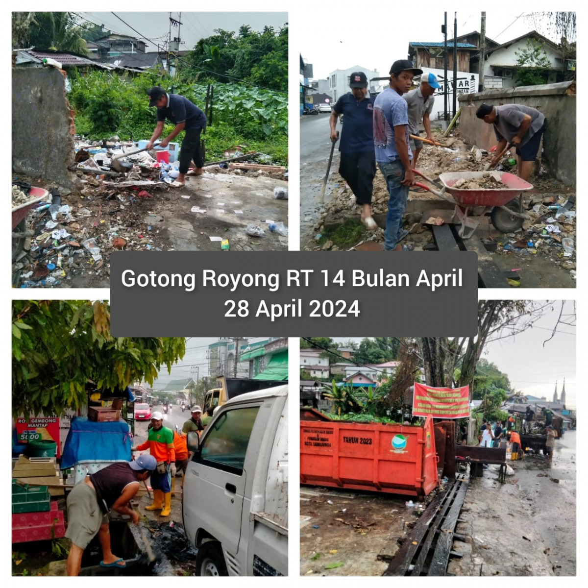 Gotong Royong Massal RT 08-20 (10 RT) Bulan April 2024