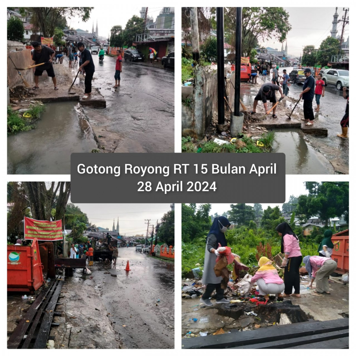 Gotong Royong Massal RT 08-20 (10 RT) Bulan April 2024