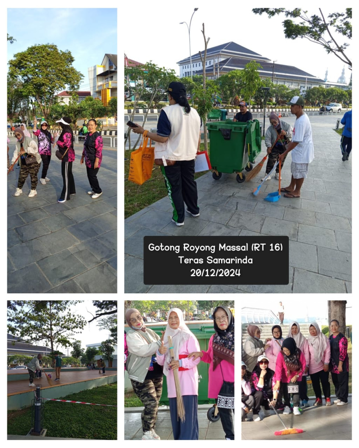 Gotong Royong Masal Teras Samarinda RT 16 Bulan Desember 2024