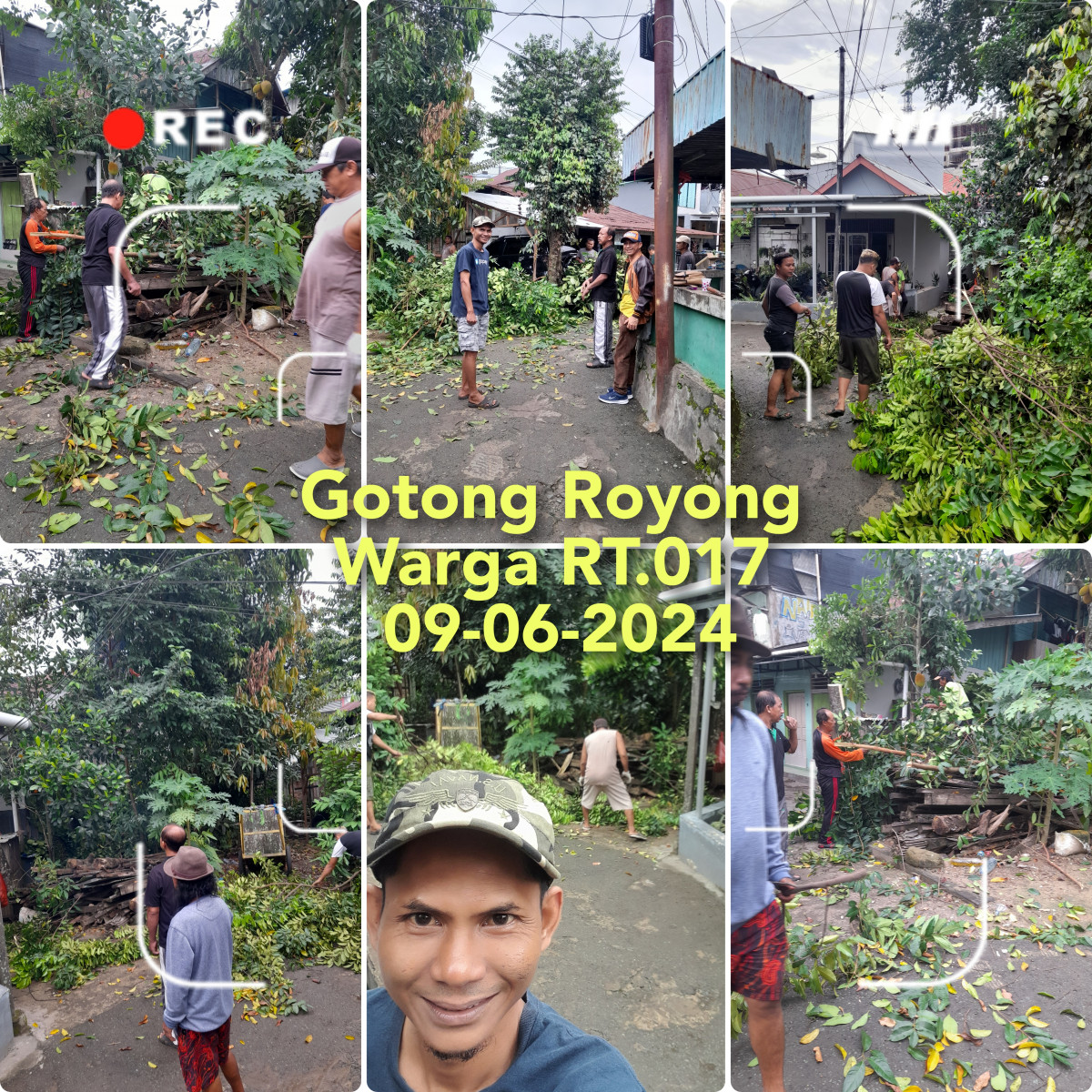 Gotong Royong Penebangan Pohon Di Gang Semangat 1