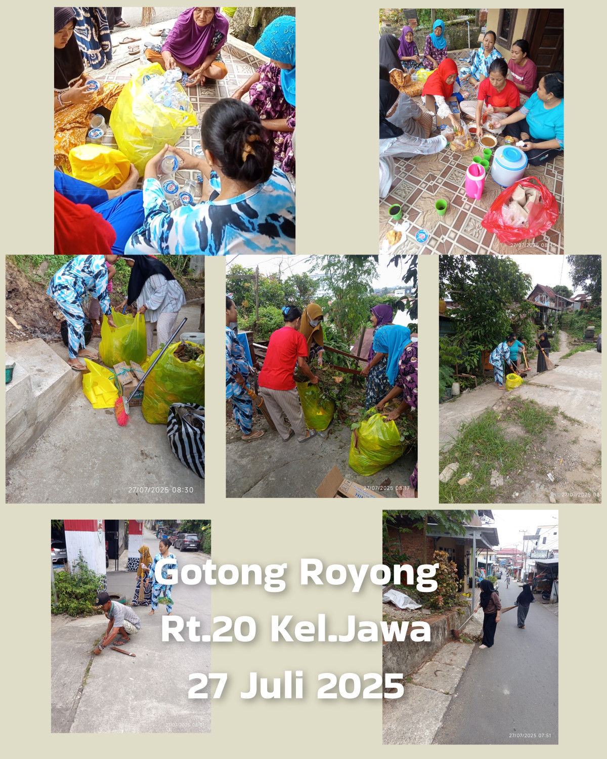 Kegiatan Gotong Royong Rt.20 Kel.Jawa Bulan Juli 2025 (Kegiatan -2)