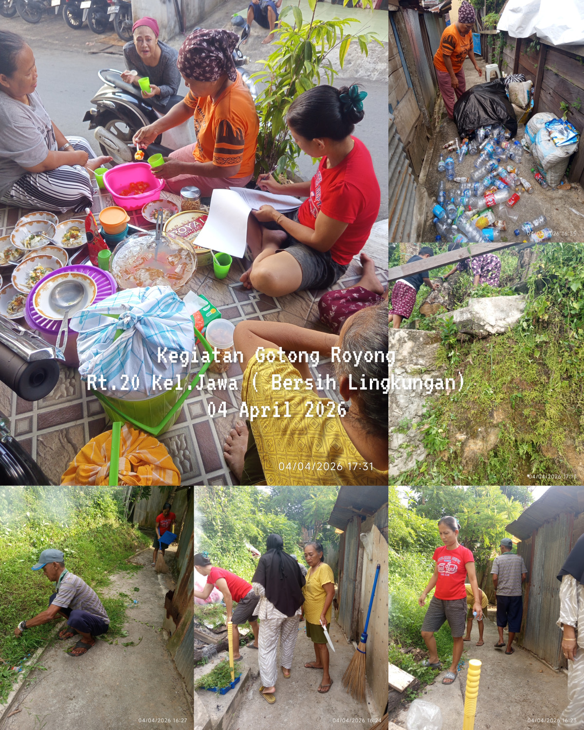 Kegiatan Gotong Royong Rt.20 Kel.Jawa bulan April 2026,kegiatan -1
