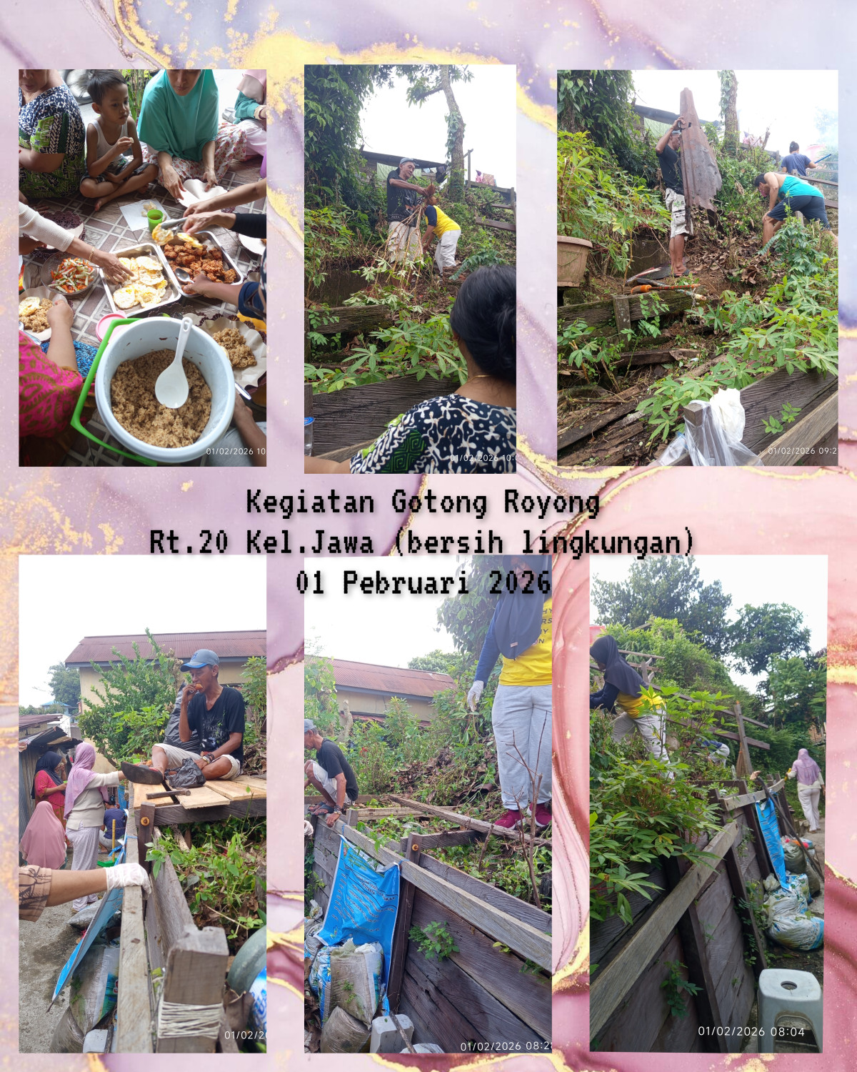 Kegiatan Gotong Royong Rt.20 Kel.Jawa bulan Pebruari 2026,kegiatan -1