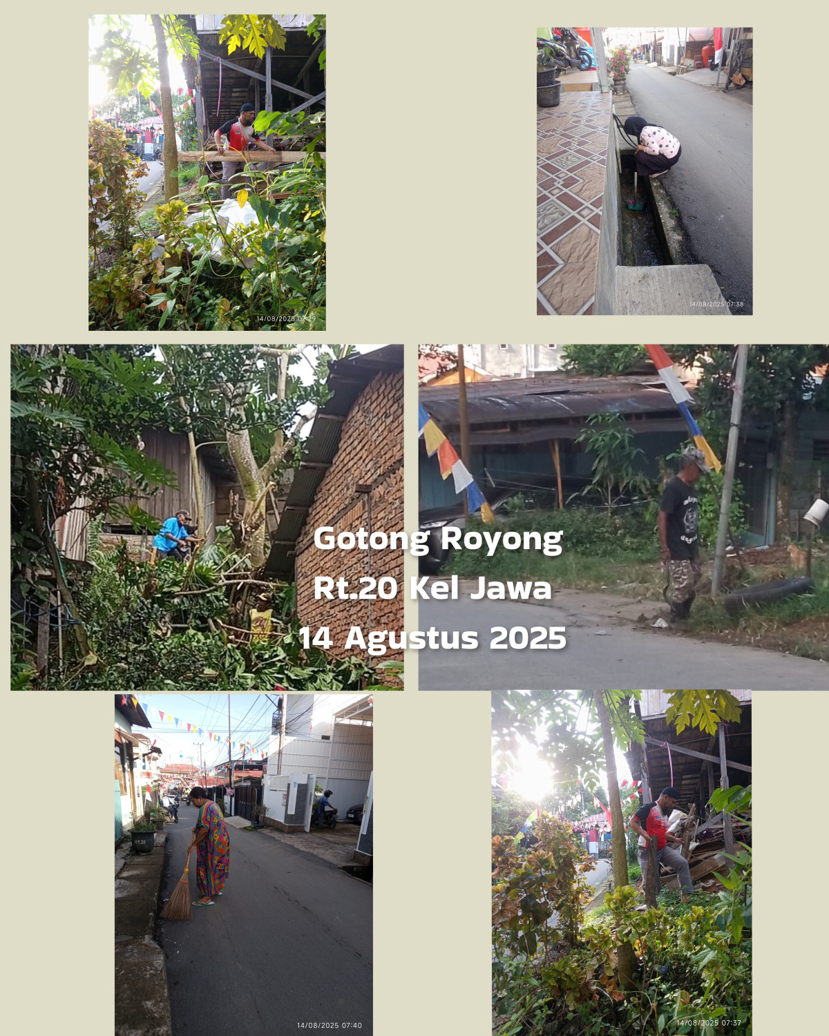 Kegiatan gotong Royong Rt.20 bulan Agustus 2025 kegiatan -2