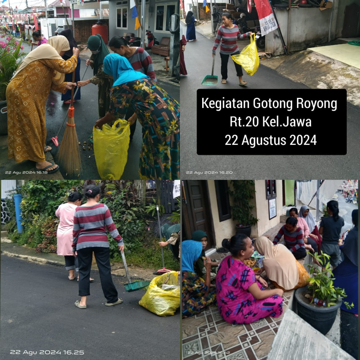 Kegiatan gotong Royong Rt.20 bulan Agustus 2024 kegiatan-3