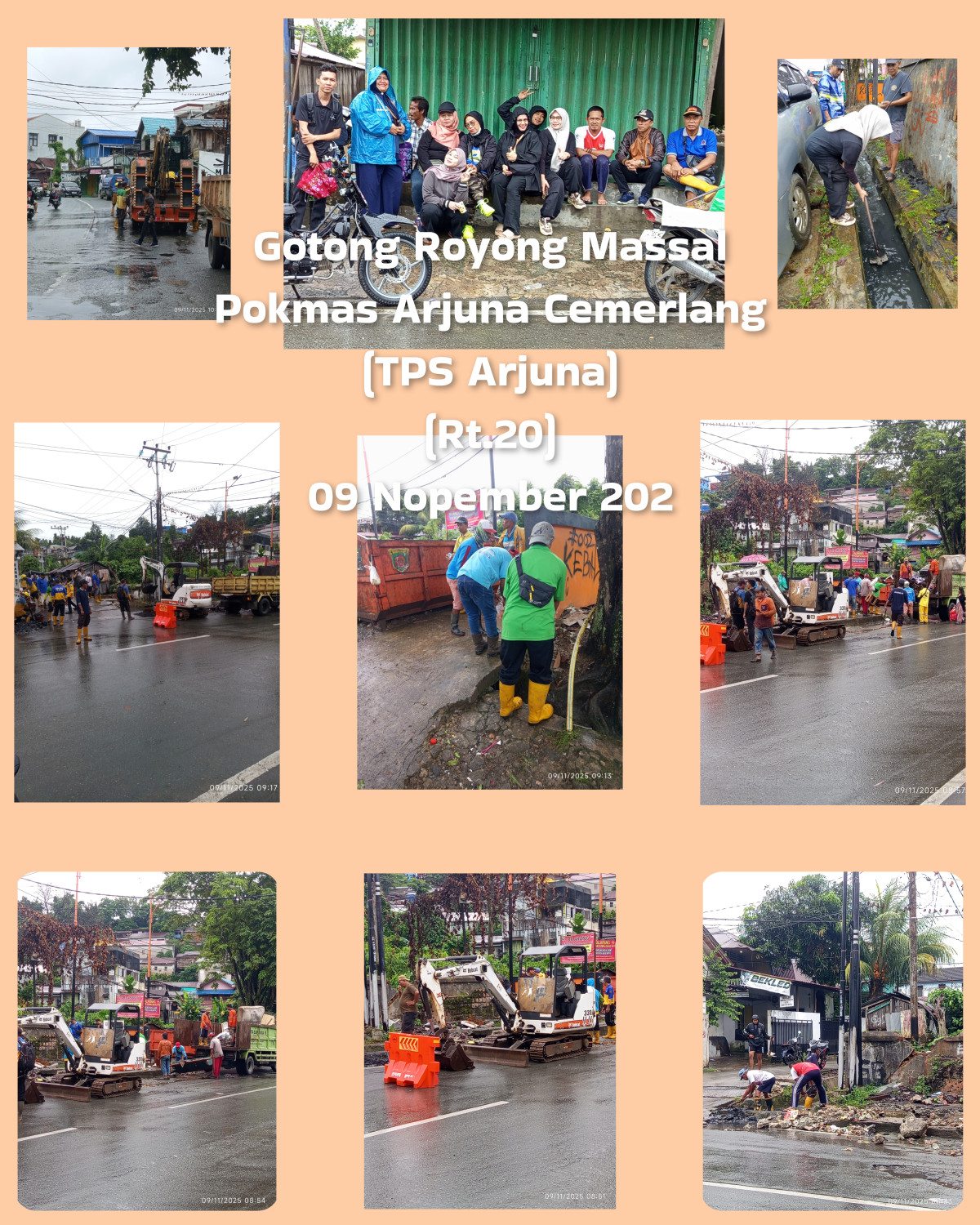Kegiatan gotong Royong Massal TPS Arjuna ,pokmas Arjuna Cemerlang bulan Oktober kegiatan-2