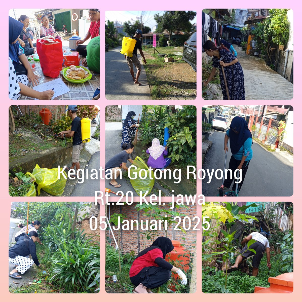 Kegiatan Gotong Royong Rt.20 Kel Jawa bulan Januari 2025 Kegiatan 1