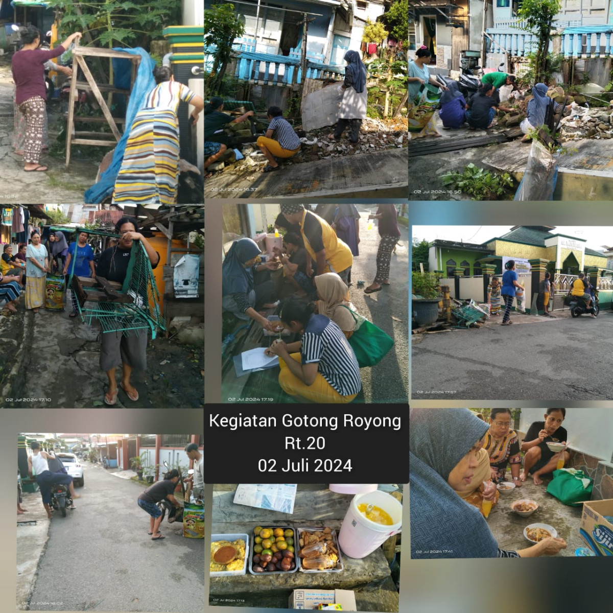 Kegiatan Gotong Royong Rt.20 bulan Juli 2024 -Kegiatan 1