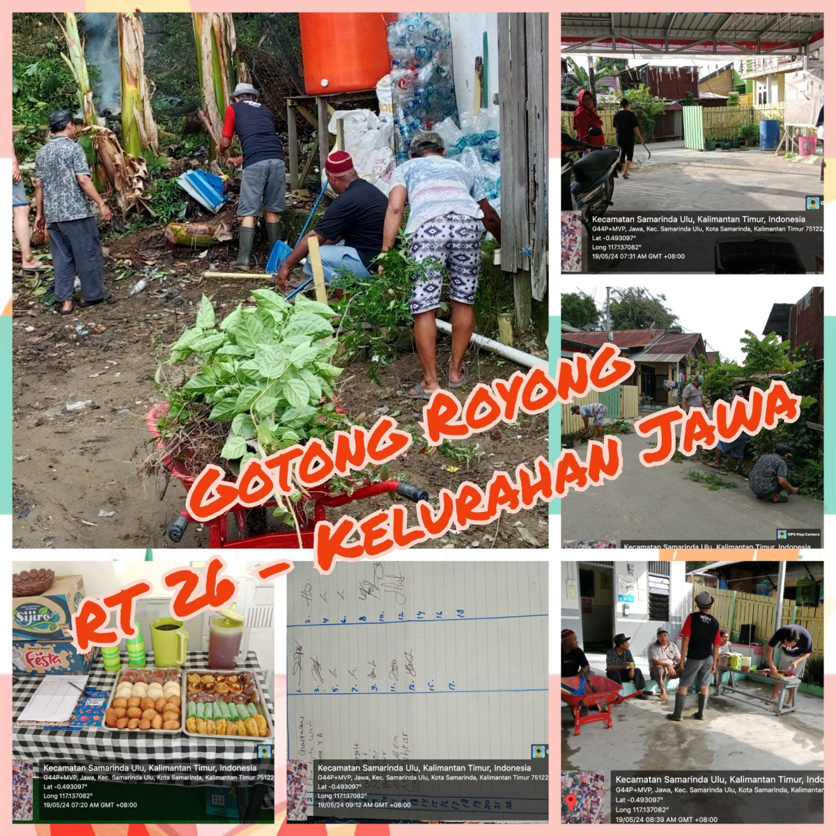 Gotong royong RT 26 Kelurahan Jawa