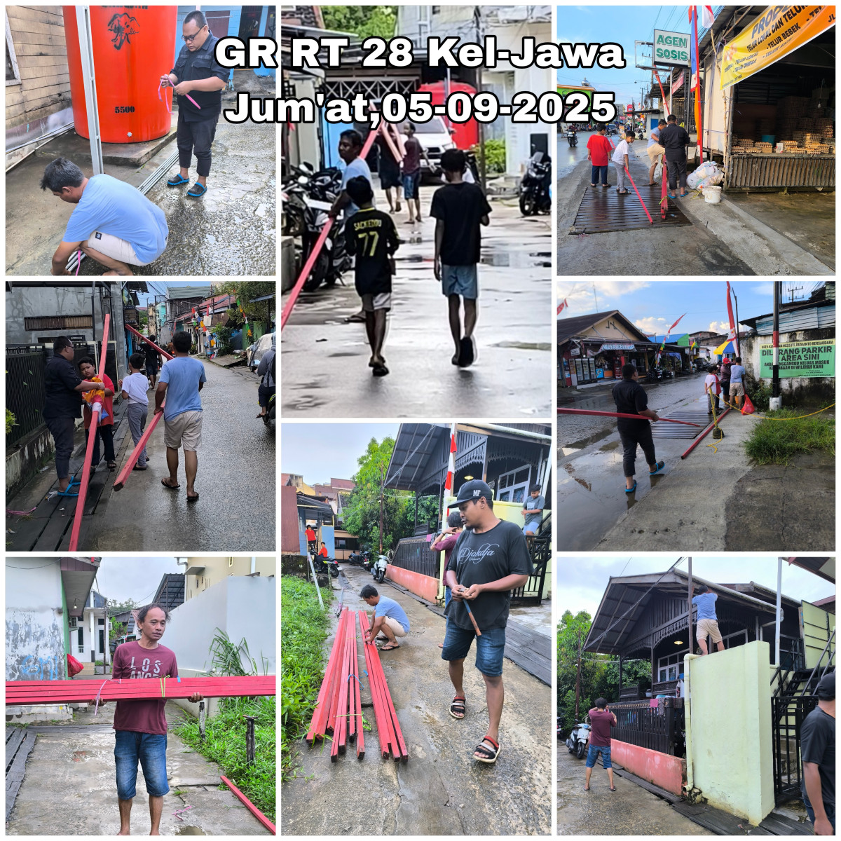 Gotong royong disepanjang jl Pasundan