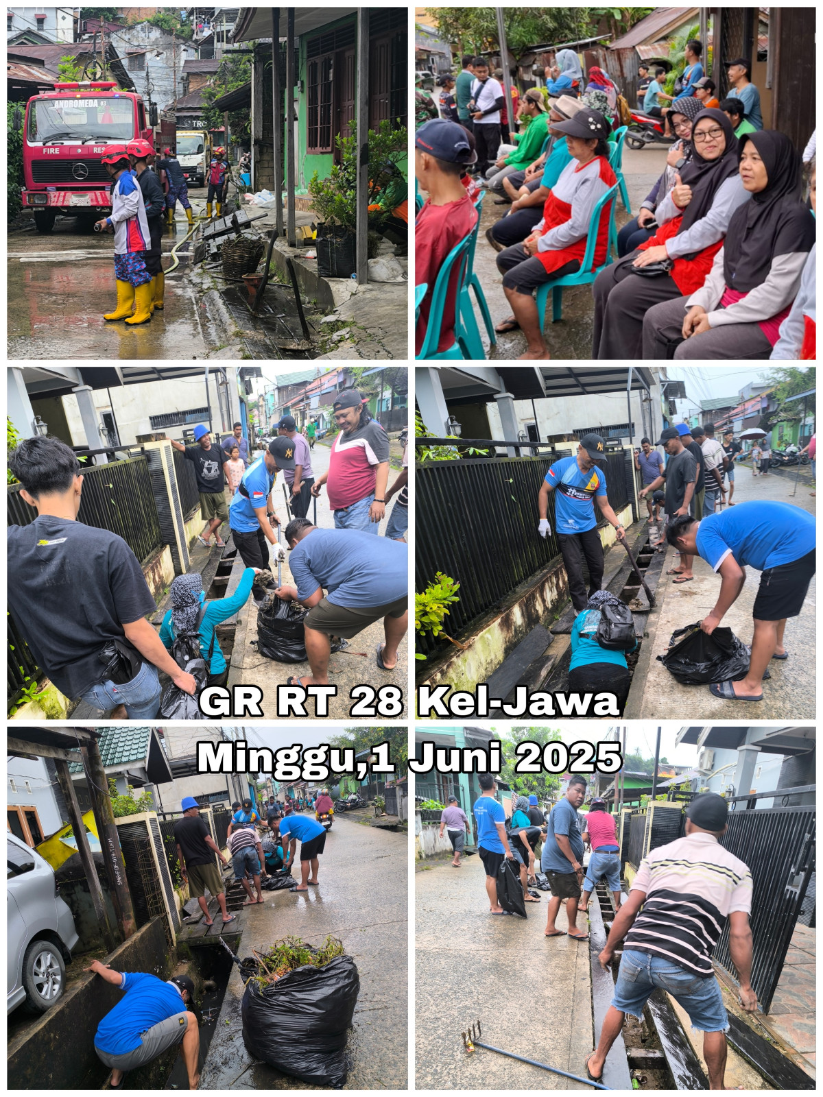 Gotong royong masal di sepanjang jl Pasundan