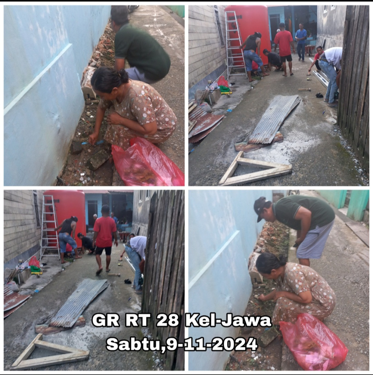 Gotong royong Di Gang Melati