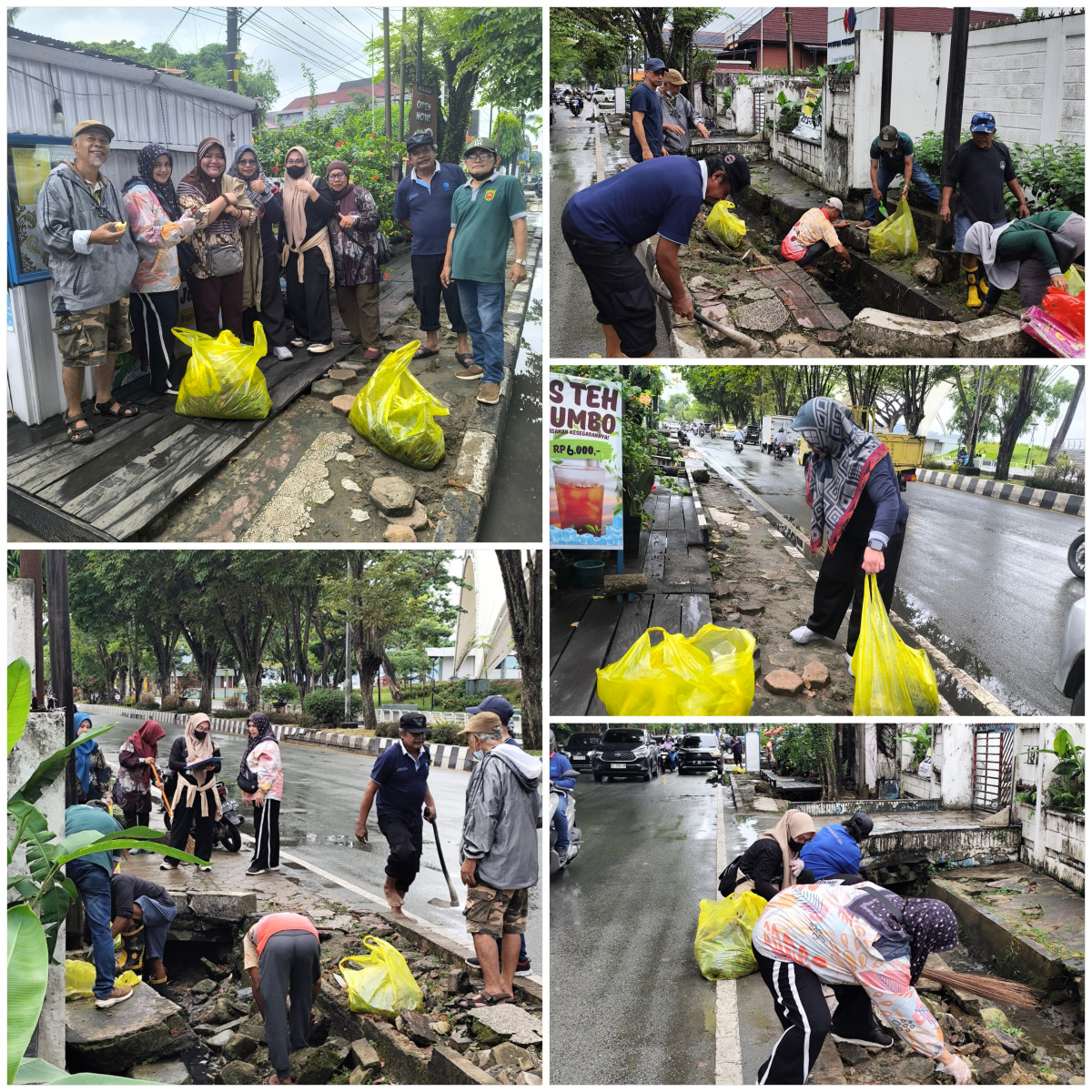 Gotong royong di sepanjang jl gajah mada