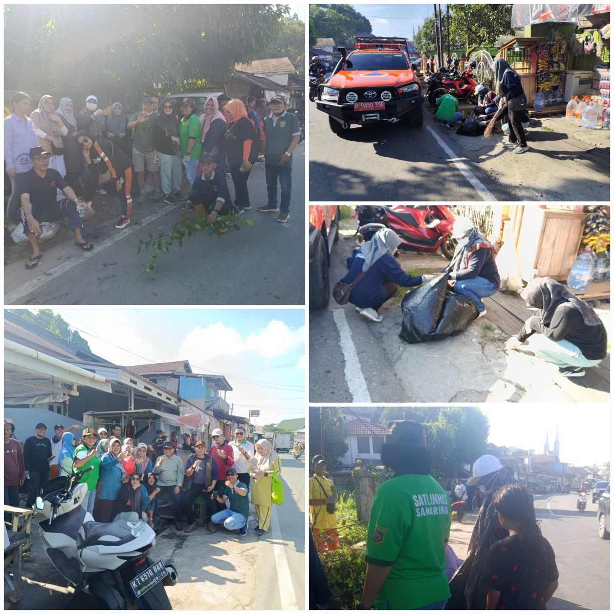 Gotong-royong masal di sepanjang jl Arjuna