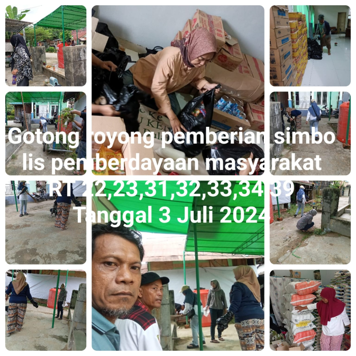 GT penyerahan simbolis sembako ke warga