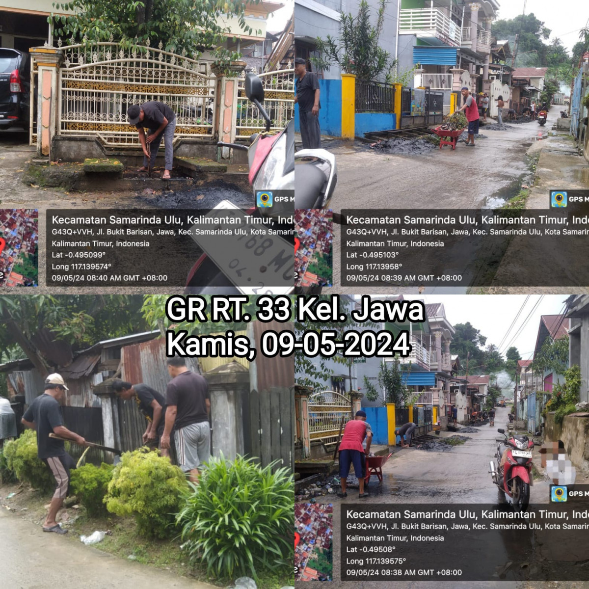 Gotong Royong ,Warga Rt 33 Kelurahan Jawa, Samarinda