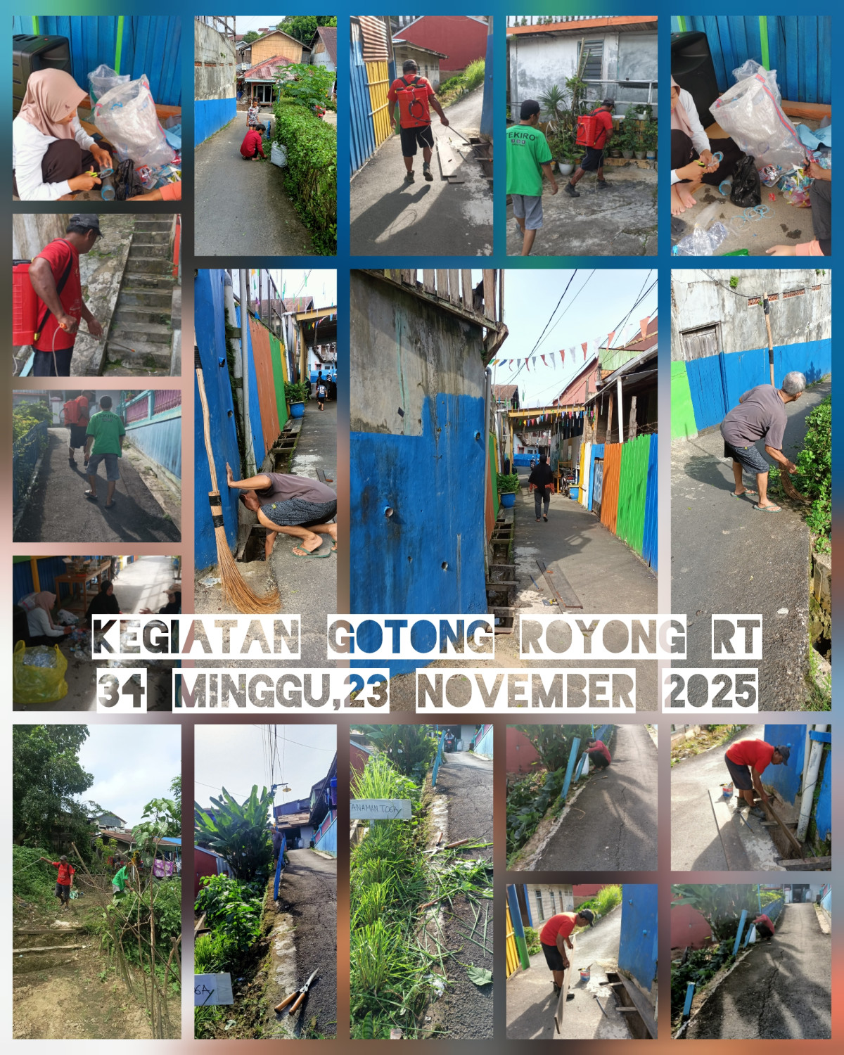 Kegiatan gotong royong RT 34