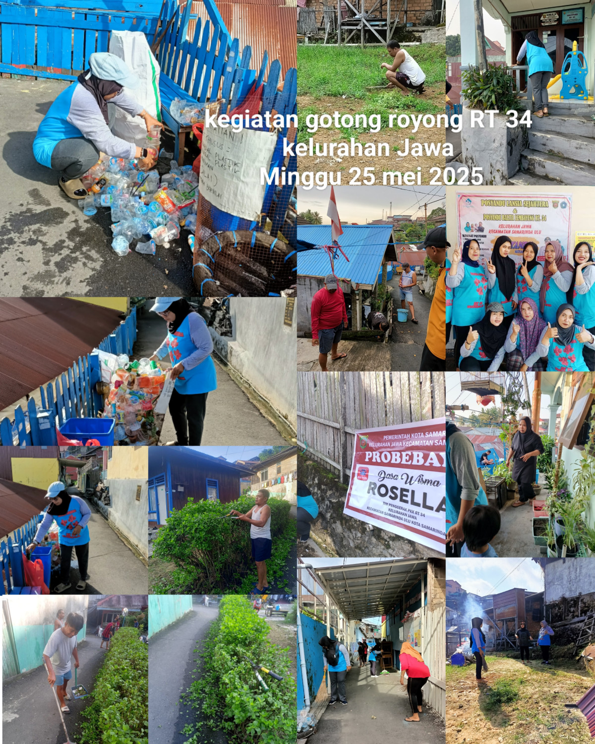 Kegiatan gotong royong RT 34