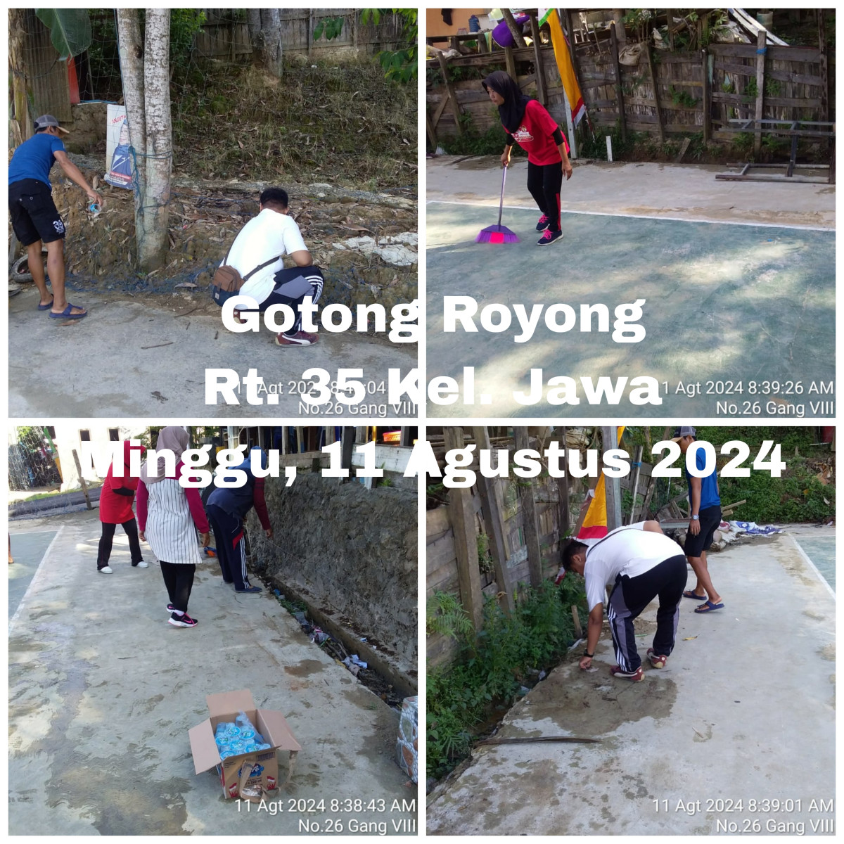 Gotong Royong di Lapangan Voli