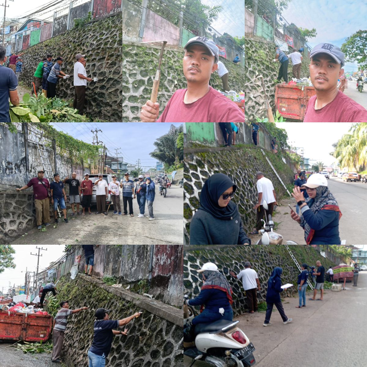 Gotong royong pembersihan dikuburan muslimin
