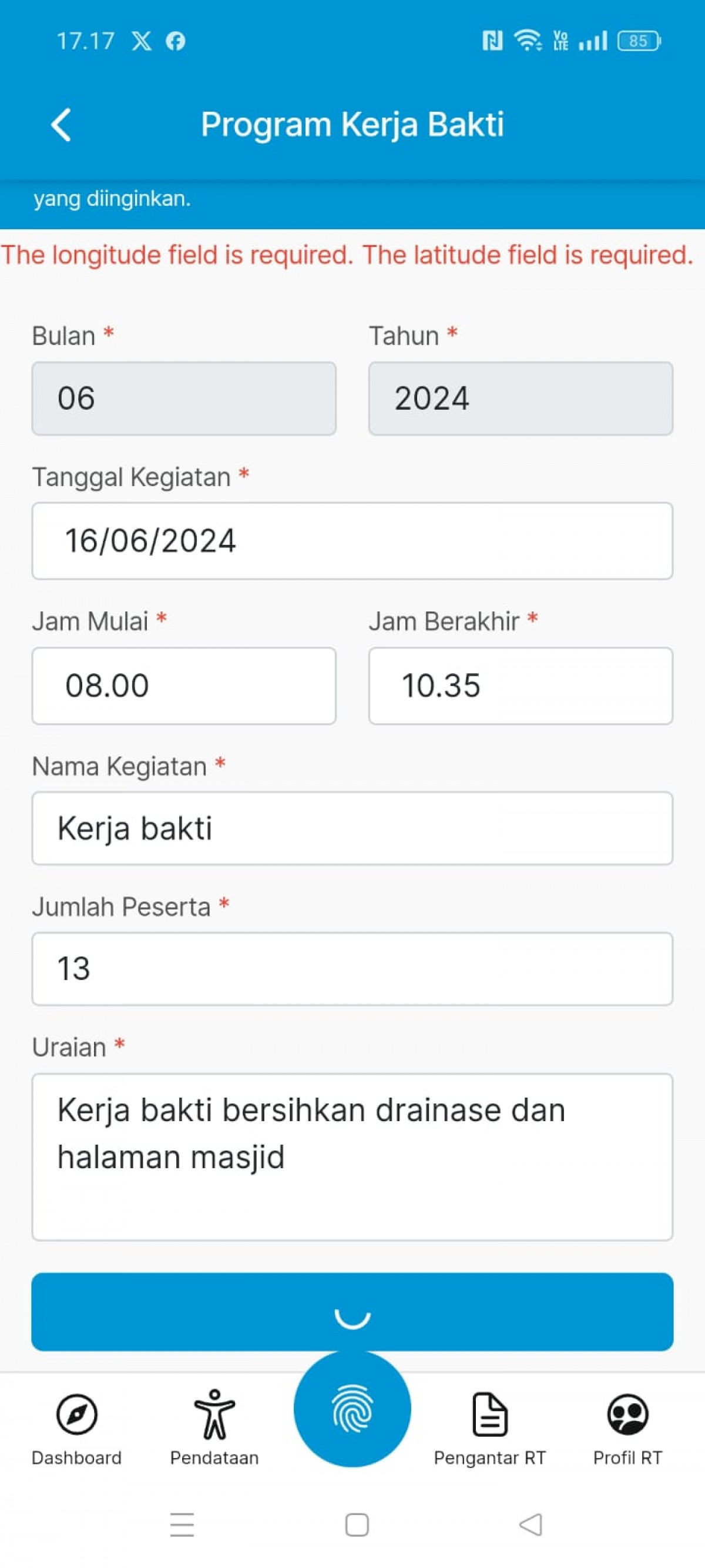 Kerja bakti RT. 34