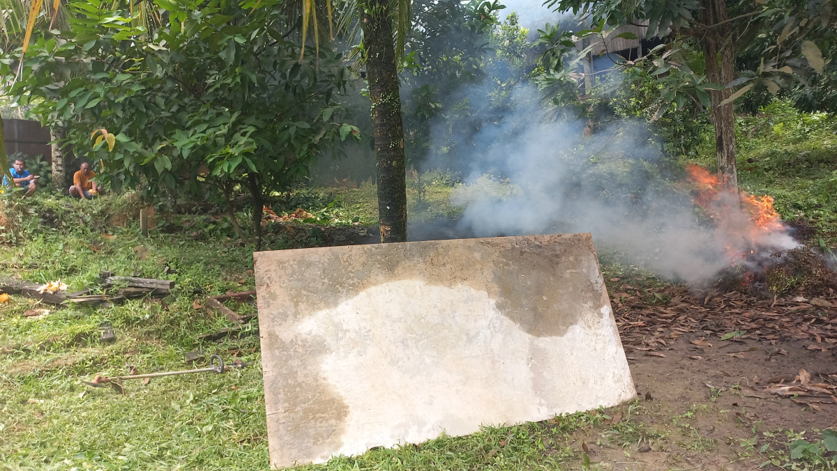 Kerja bakti pembersihan taman toga