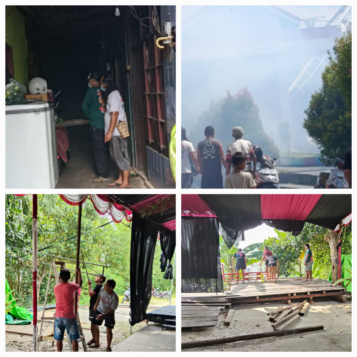 Gotong Royong sekitar mushollah dan taman odah
