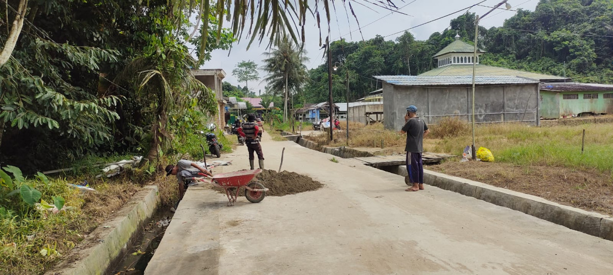Penyelesaian Akhir Semenisasi Secara Swadaya di Gg. Julak Gafur 10 Rt. 04