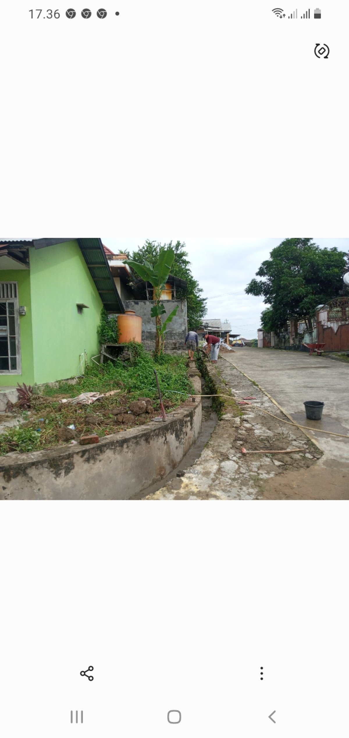 Membersihkan drainase BLOK AB