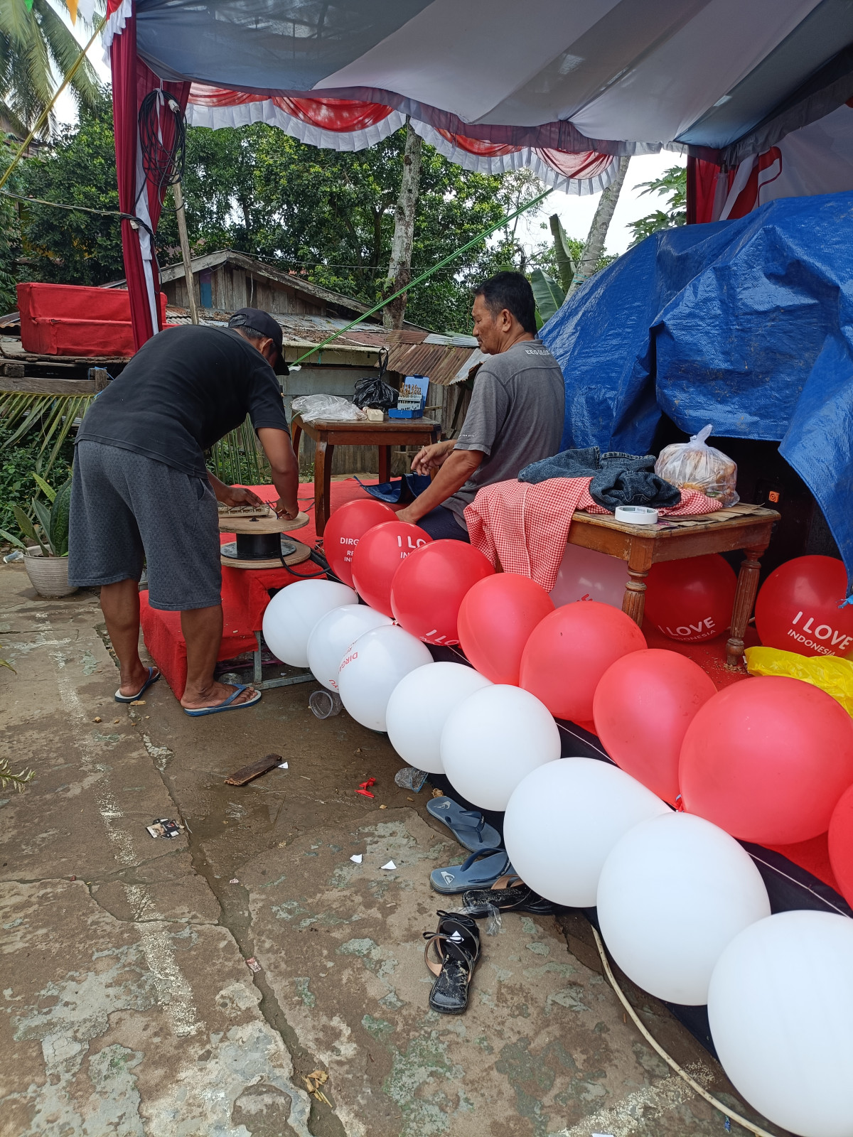Kerja bakti acara penutupan Agustusan
