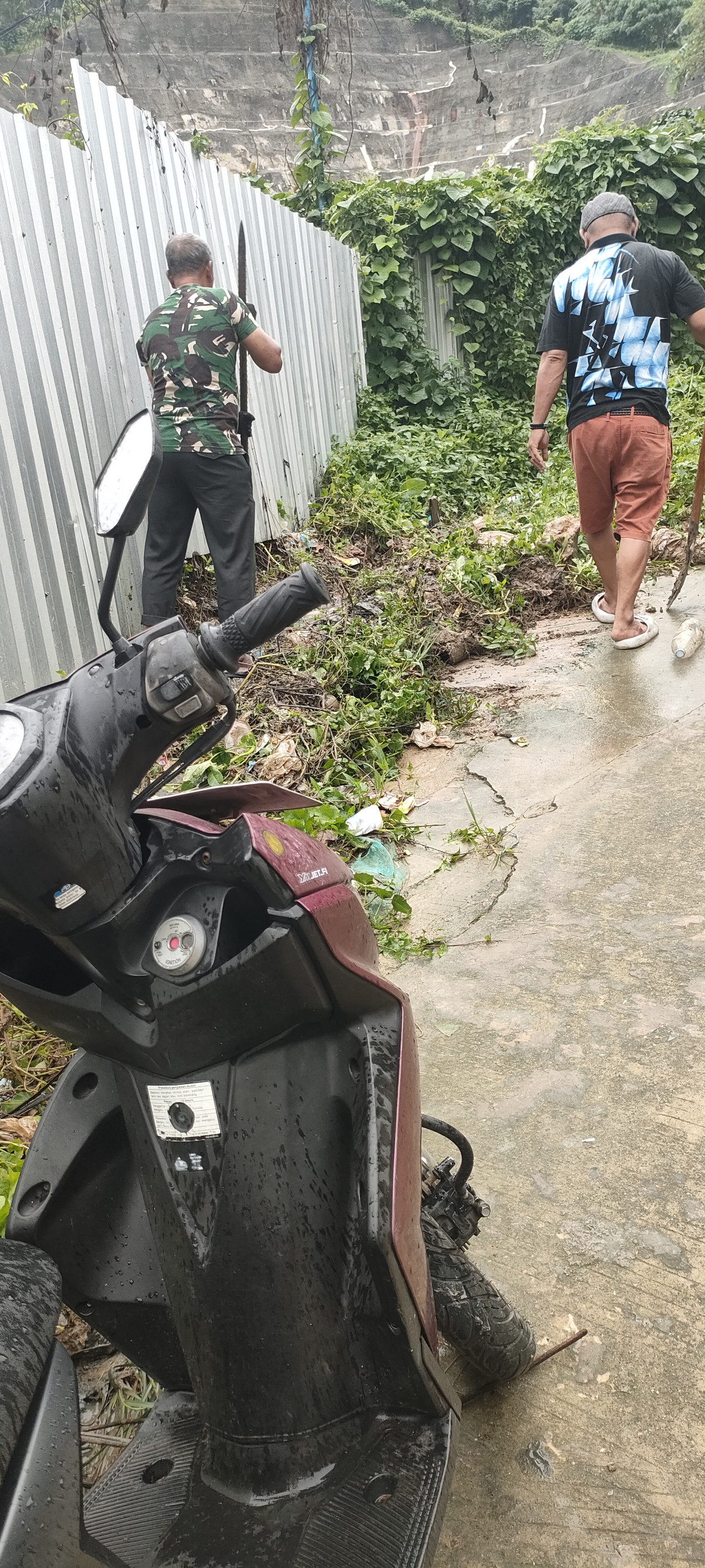 Bersihkan rumpur liar