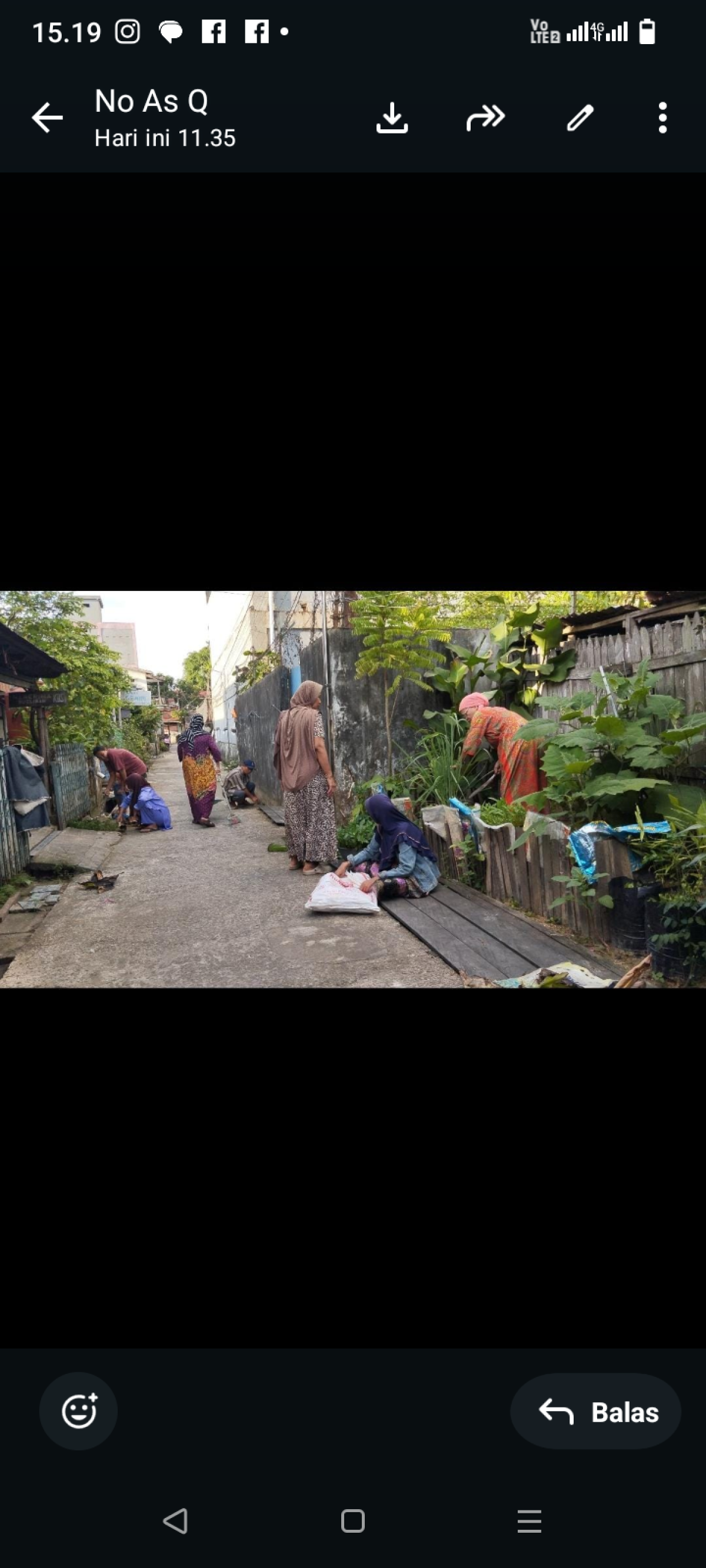 Kerja bakti di lingkungan RT 07