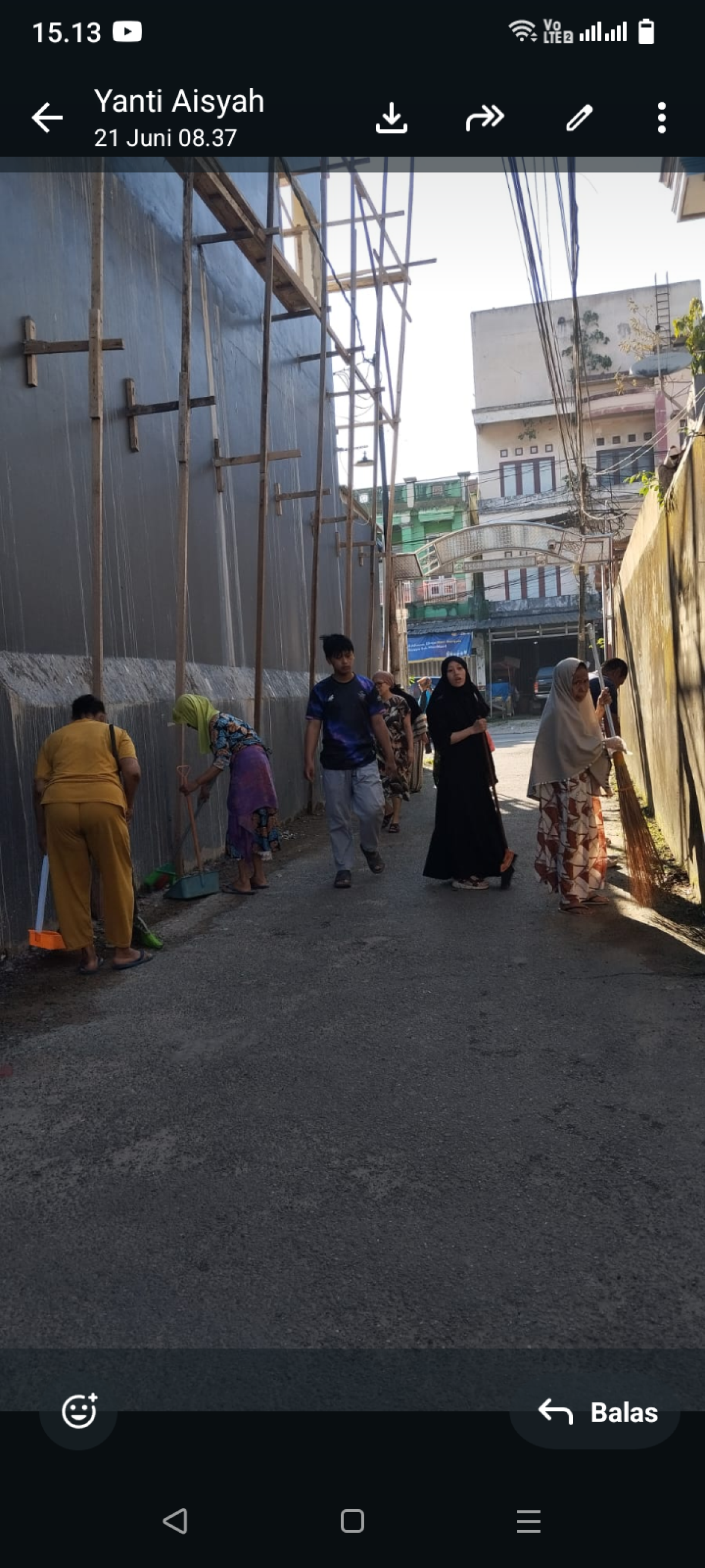 Kerja bakti di lingkungan RT 07