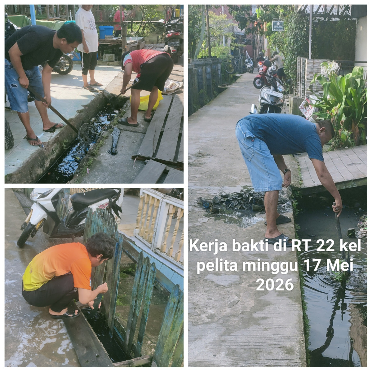 kerja bakti di rt 22 kel pelita kec samarinda ilir