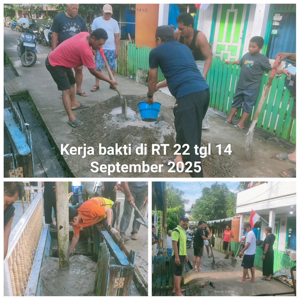 kerja bakti di rt 22 kel pelita
