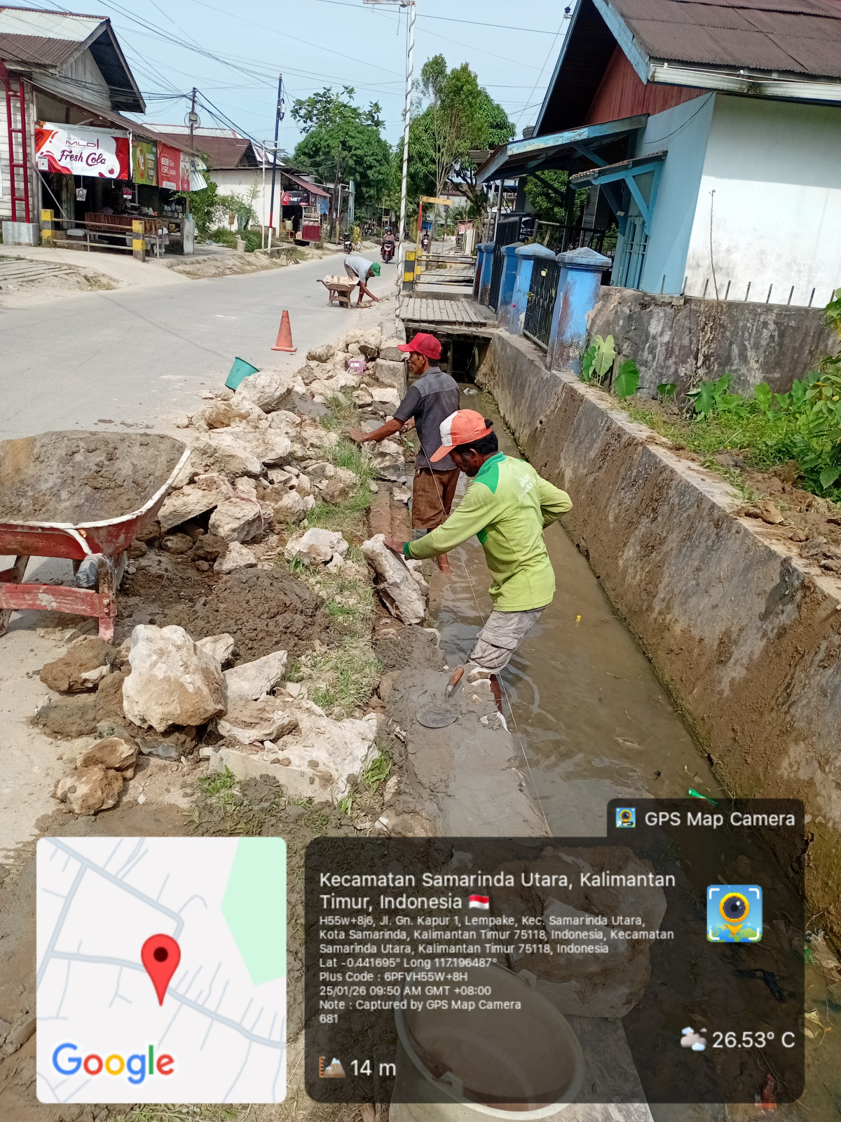 Perbaikan pondasi badan jalan