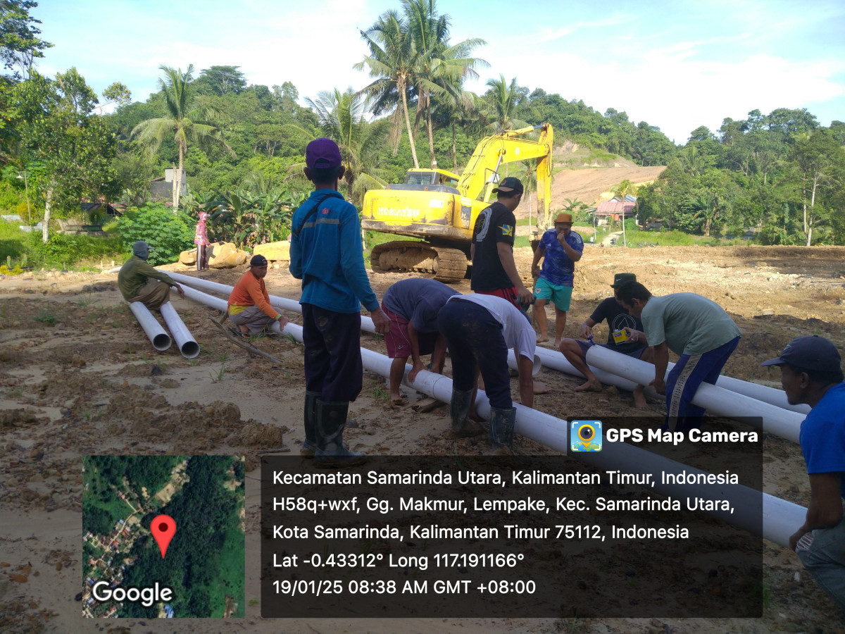 Pemasangan gorong2 di lahan pemakaman rt 16 lempake jaya