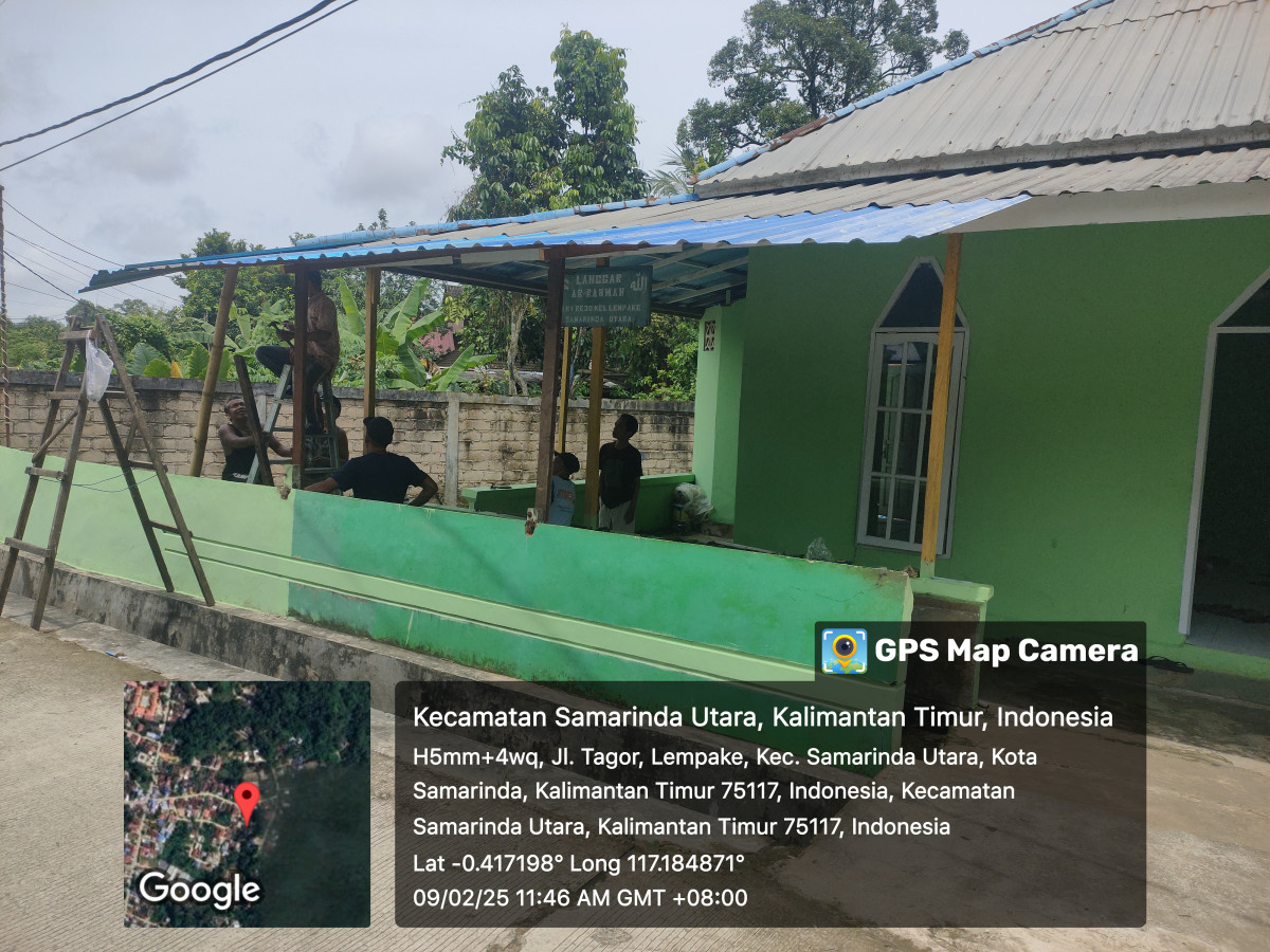 Kerja bakti di Langgar Ar - Rahman/ Jl. Tagur 1
