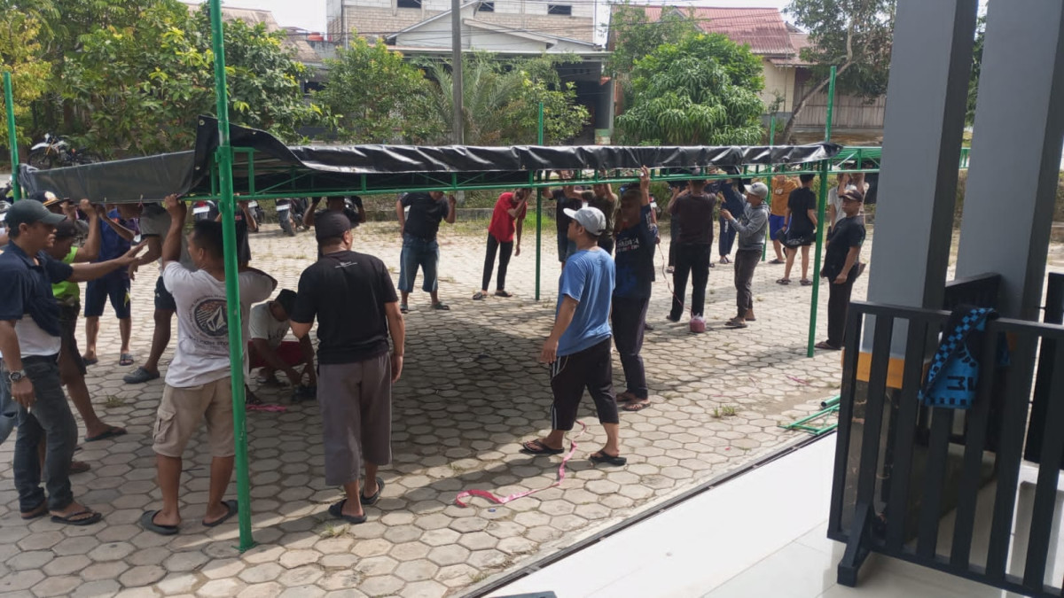 Padang tenda persiapan ISRO mikroj