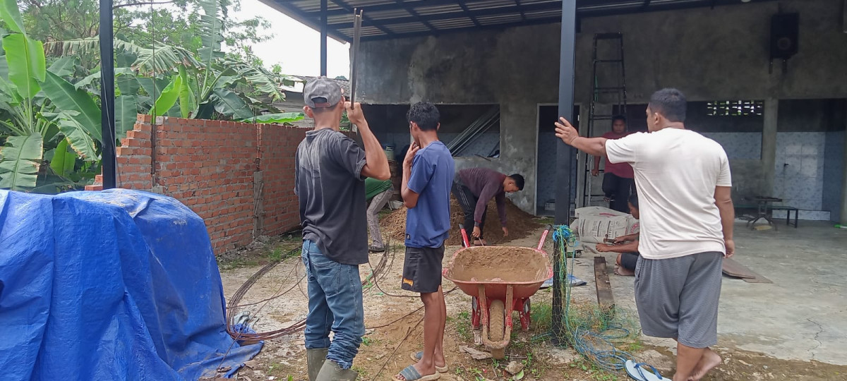 Membuat pagar di langgar as salamlanggar