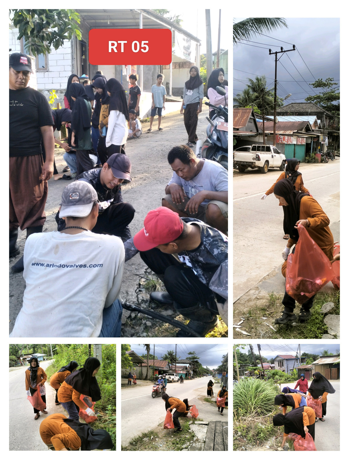 Pembersihan jalan poros RT 05