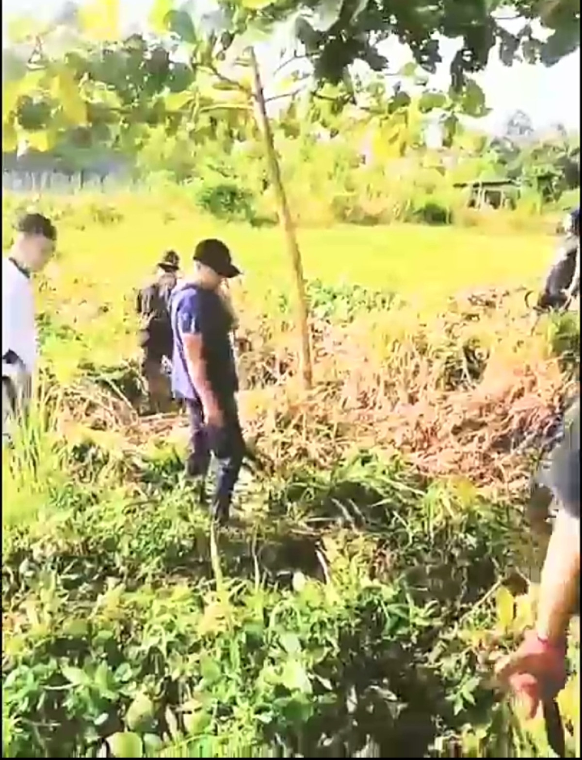 Membersihkan parit besar depan 1