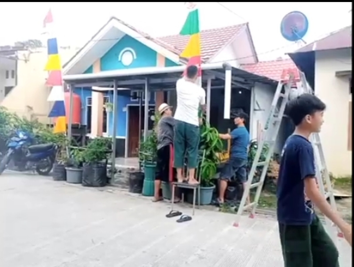 Pemasangan Umbul umbul