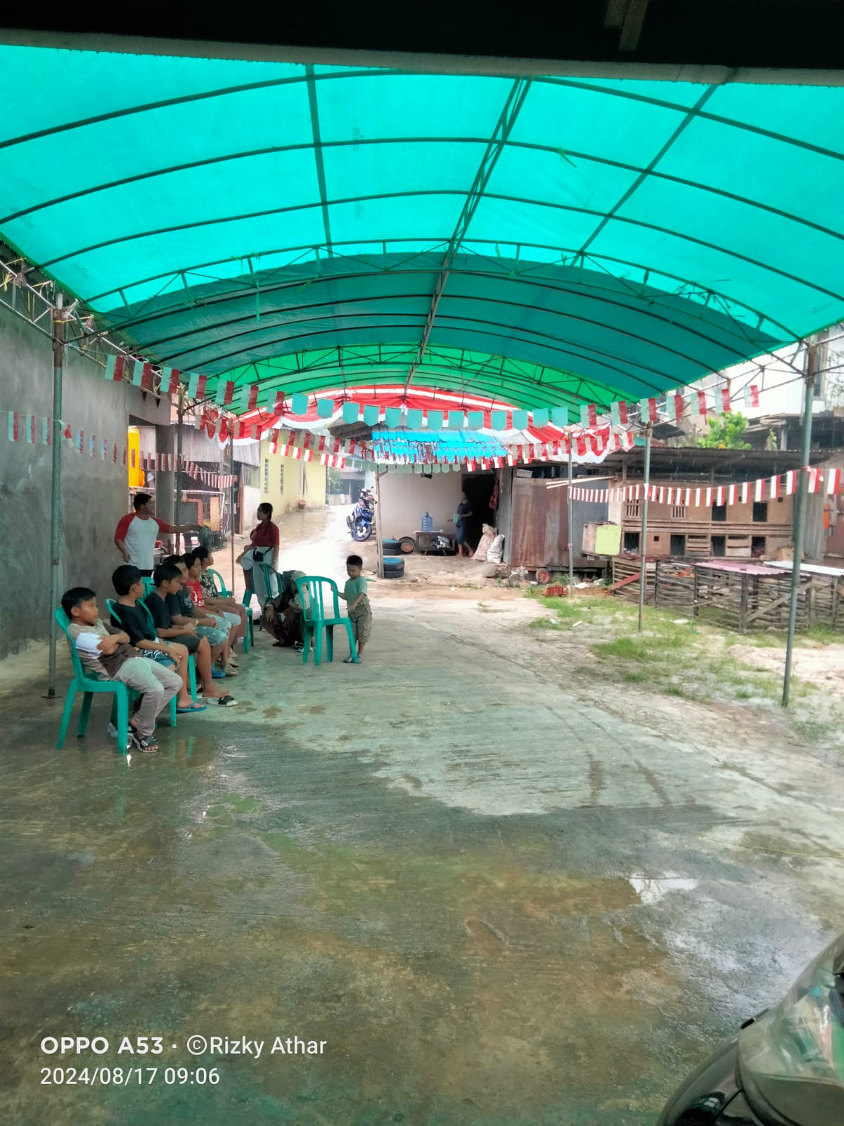 Pemasangan Tenda Persiapan Menyambut HUT RI ke 79