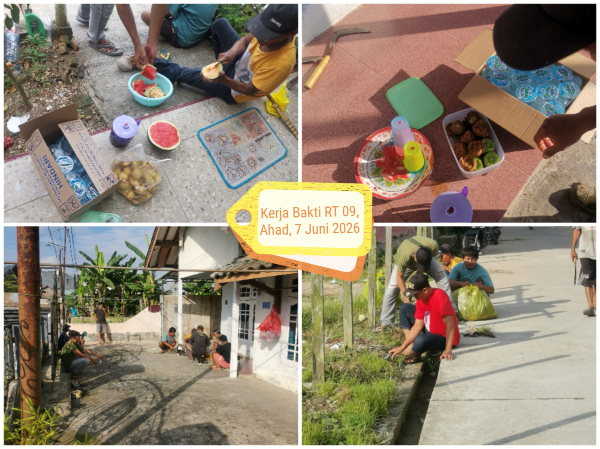 Kerja Bakti Membersihkan lingkungan sekitar