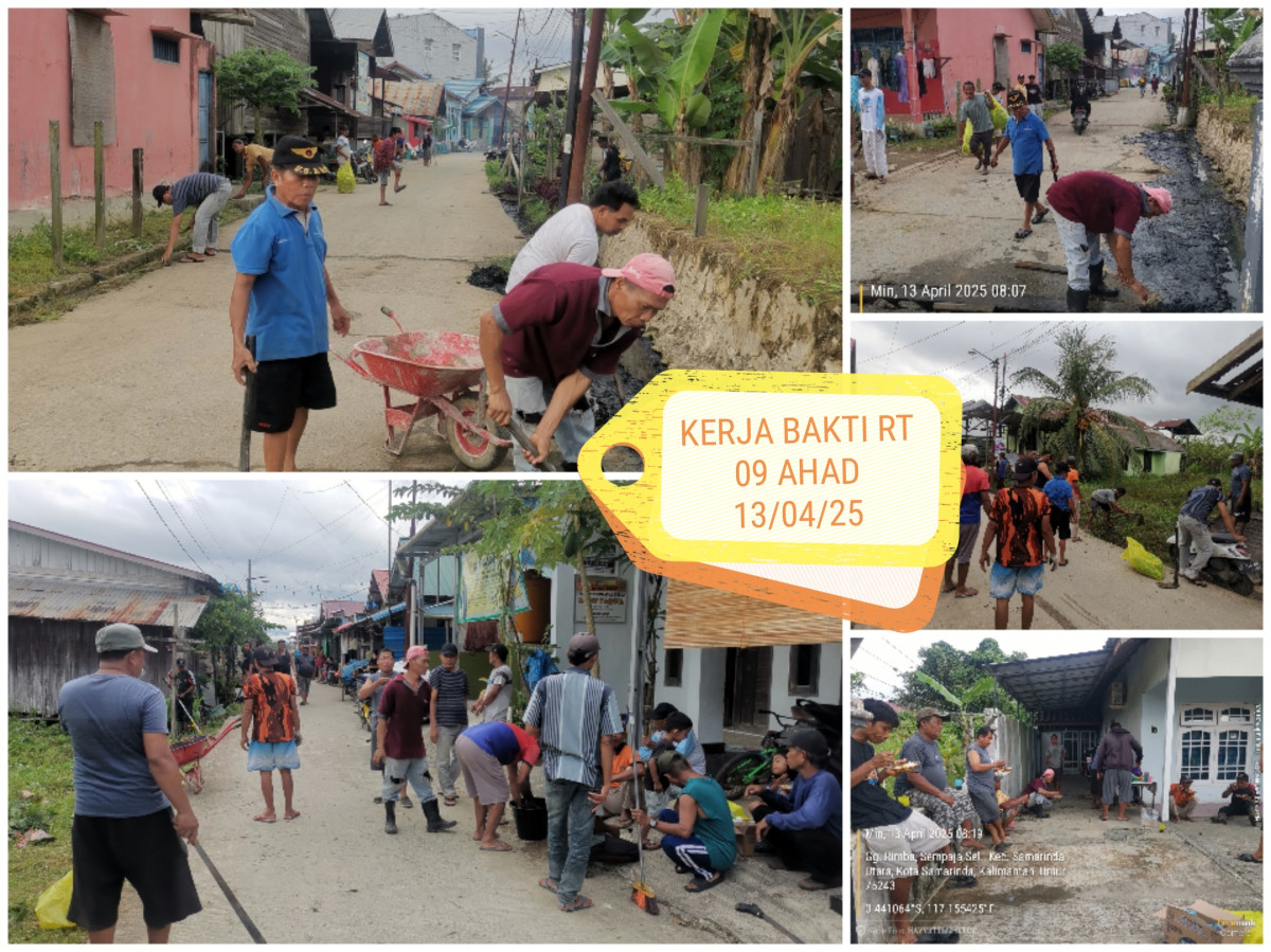 Gotong Royong membersihkan lingkungan sekitar