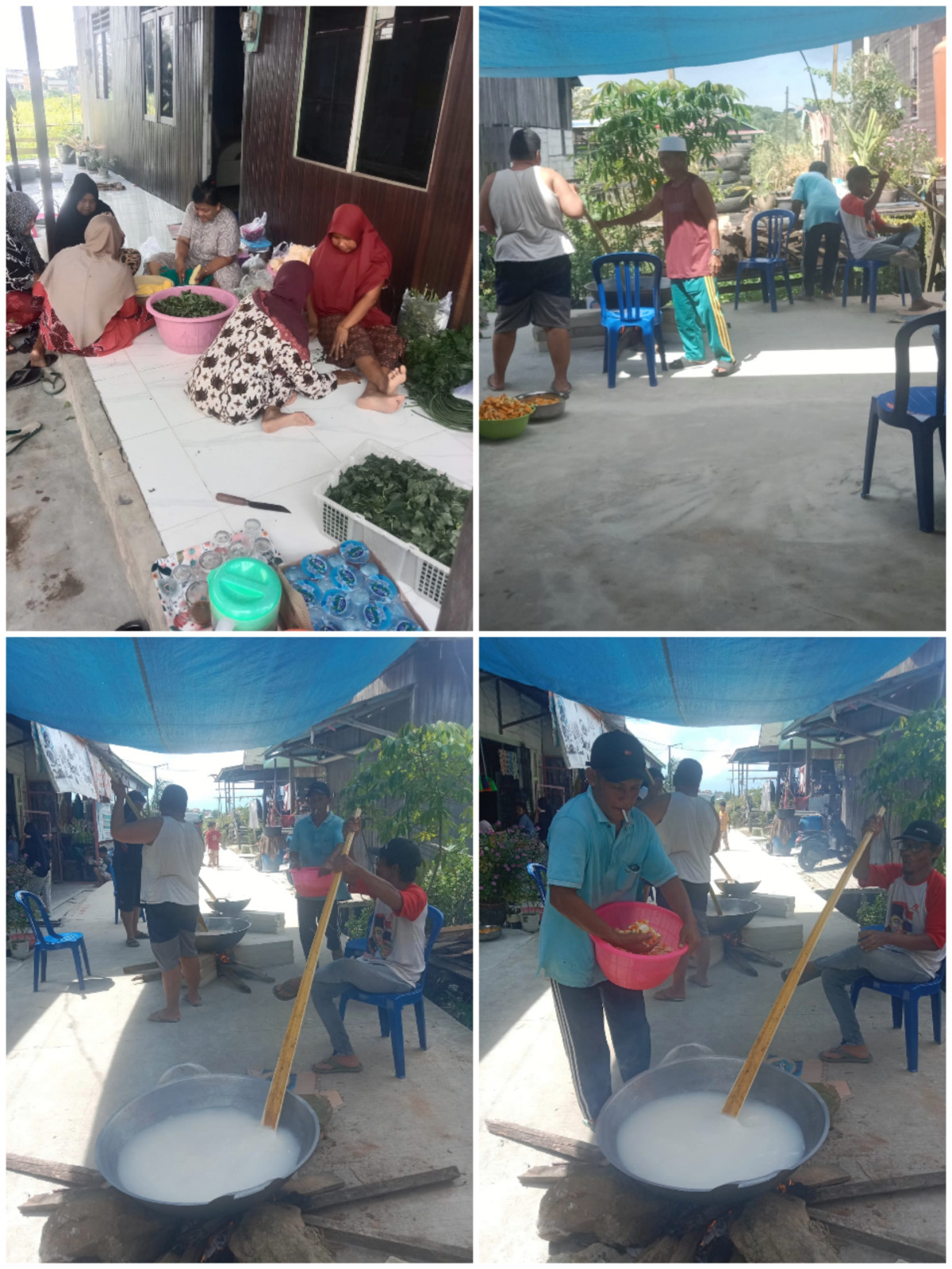 Gotong Royong Pembuatan Bubur Asyuro