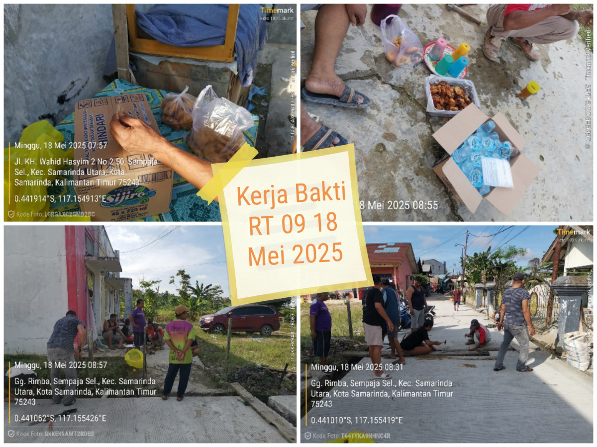 Kerja Bakti Bersihkan Sampah setelah banjir